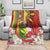 Personalised Hawaii and Philippines Together Blanket The Emblems with Cultural Symbols Green-Yellow-Red Tricolor