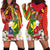 Personalised Hawaii and Philippines Together Hoodie Dress The Emblems with Cultural Symbols Green-Yellow-Red Tricolor