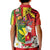 Personalised Hawaii and Philippines Together Kid Polo Shirt The Emblems with Cultural Symbols Green-Yellow-Red Tricolor