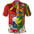 Personalised Hawaii and Philippines Together Polo Shirt The Emblems with Cultural Symbols Green-Yellow-Red Tricolor