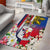 Personalised Hawaii and Philippines Together Area Rug The Emblems with Cultural Symbols Blue-White-Red Tricolor