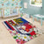 Personalised Hawaii and Philippines Together Area Rug The Emblems with Cultural Symbols Blue-White-Red Tricolor