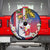 Personalised Hawaii and Philippines Together Spare Tire Cover The Emblems with Cultural Symbols Blue-White-Red Tricolor