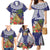 Bula Fiji Crested Iguana Family Matching Mermaid Dress and Hawaiian Shirt Tagimaucia Tapa Tribal Blue Color LT03 - Polynesian Pride