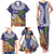 Bula Fiji Crested Iguana Family Matching Tank Maxi Dress and Hawaiian Shirt Tagimaucia Tapa Tribal Blue Color LT03 - Polynesian Pride