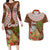 Bula Fiji Crested Iguana Couples Matching Long Sleeve Bodycon Dress and Hawaiian Shirt Tagimaucia Tapa Tribal Brown Color LT03 Brown - Polynesian Pride