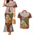 Bula Fiji Crested Iguana Couples Matching Mermaid Dress and Hawaiian Shirt Tagimaucia Tapa Tribal Brown Color LT03 Brown - Polynesian Pride