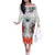 Samoa Siapo Ula Fala Family Matching Off Shoulder Long Sleeve Dress and Hawaiian Shirt With Ginger Plant White Color LT03 Mom's Dress White - Polynesian Pride