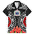 Samoa Siapo Ula Fala Family Matching Mermaid Dress and Hawaiian Shirt With Ginger Plant Black Color LT03 Dad's Shirt - Short Sleeve Black - Polynesian Pride