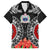 Samoa Siapo Ula Fala Family Matching Off Shoulder Long Sleeve Dress and Hawaiian Shirt With Ginger Plant Black Color LT03 Dad's Shirt - Short Sleeve Black - Polynesian Pride