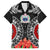 Samoa Siapo Ula Fala Family Matching Short Sleeve Bodycon Dress and Hawaiian Shirt With Ginger Plant Black Color LT03 Dad's Shirt - Short Sleeve Black - Polynesian Pride