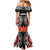 Samoa Siapo Ula Fala Mermaid Dress With Ginger Plant Black Color LT03 - Polynesian Pride