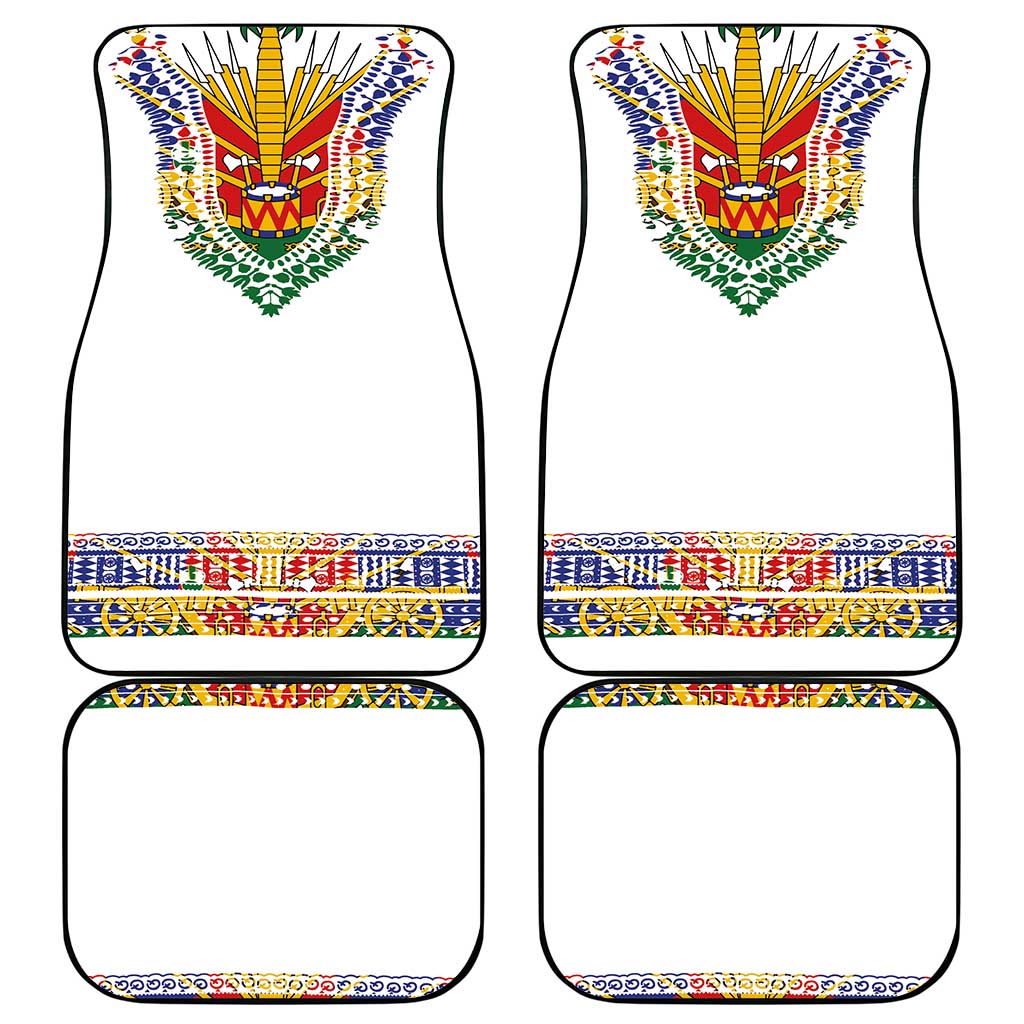 Haiti Flag Traditional Dashiki Car Mats White Color LT03 - Polynesian Pride