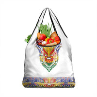 Haiti Flag Traditional Dashiki Grocery Bag White Color LT03 1-pack One Size White - Polynesian Pride