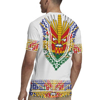 Haiti Flag Traditional Dashiki Rugby Jersey White Color LT03 - Polynesian Pride