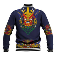 Haiti Flag Traditional Dashiki Baseball Jacket Black Color LT03 - Polynesian Pride
