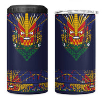 Haiti Flag Traditional Dashiki 4 in 1 Can Cooler Tumbler Black Color LT03 One Size: 16 oz Black - Polynesian Pride