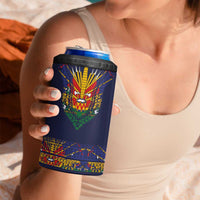 Haiti Flag Traditional Dashiki 4 in 1 Can Cooler Tumbler Black Color LT03 - Polynesian Pride