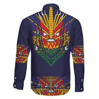 Haiti Flag Traditional Dashiki Family Matching Short Sleeve Bodycon Dress and Hawaiian Shirt Black Color - Polynesian Pride