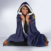Haiti Flag Traditional Dashiki Hooded Blanket Black Color LT03 - Polynesian Pride