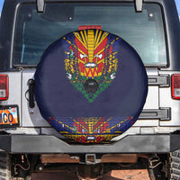 Haiti Flag Traditional Dashiki Spare Tire Cover Black Color - Polynesian Pride