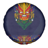 Haiti Flag Traditional Dashiki Spare Tire Cover Black Color - Polynesian Pride