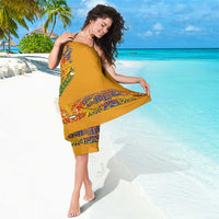 Haiti Flag Traditional Dashiki Sarong Yellow Color - Polynesian Pride