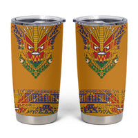Haiti Flag Traditional Dashiki Tumbler Cup Yellow Color - Polynesian Pride