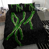 Hawaii Maile Lei Bedding Set Aloha Black Color LT03 - Polynesian Pride