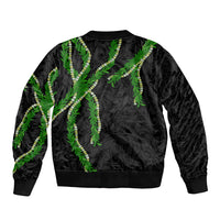 Hawaii Maile Lei Bomber Jacket Aloha Black Color LT03 - Polynesian Pride