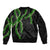 Hawaii Maile Lei Bomber Jacket Aloha Black Color