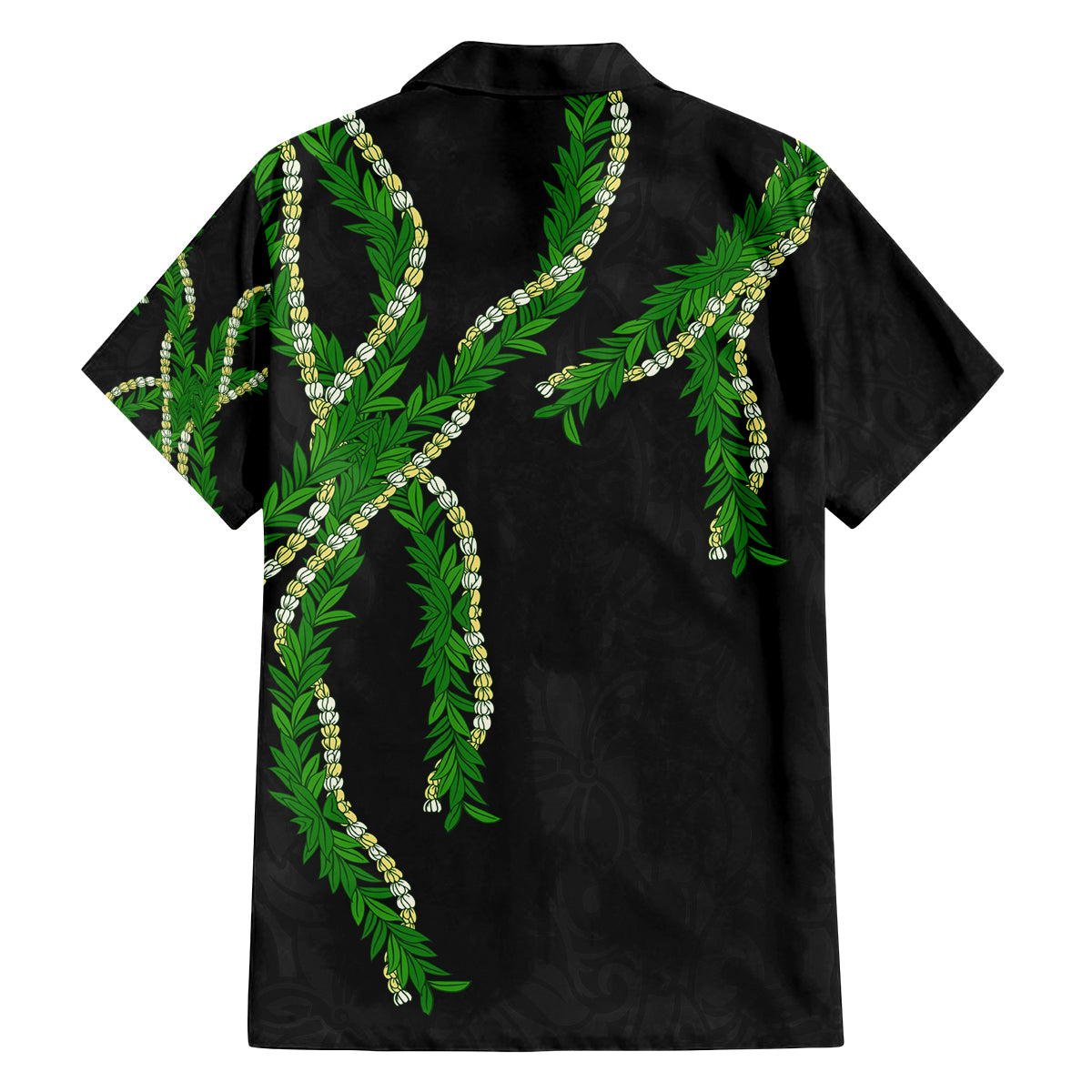Hawaii Maile Lei Family Matching Off Shoulder Maxi Dress and Hawaiian Shirt Aloha Black Color LT03 - Polynesian Pride