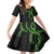 Hawaii Maile Lei Family Matching Short Sleeve Bodycon Dress and Hawaiian Shirt Aloha Black Color