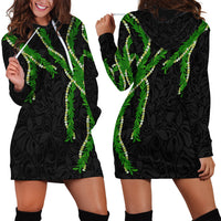 Hawaii Maile Lei Hoodie Dress Aloha Black Color LT03 - Polynesian Pride