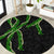 Hawaii Maile Lei Round Carpet Aloha Black Color