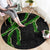 Hawaii Maile Lei Round Carpet Aloha Black Color