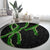 Hawaii Maile Lei Round Carpet Aloha Black Color