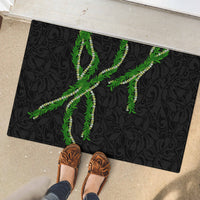 Hawaii Maile Lei Rubber Doormat Aloha Black Color LT03 - Polynesian Pride