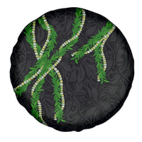 Hawaii Maile Lei Spare Tire Cover Aloha Black Color LT03 - Polynesian Pride
