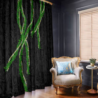 Hawaii Maile Lei Window Curtain Aloha Black Color LT03 - Polynesian Pride