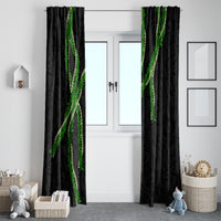 Hawaii Maile Lei Window Curtain Aloha Black Color LT03 - Polynesian Pride