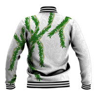 Hawaii Maile Lei Baseball Jacket Aloha White Color LT03 - Polynesian Pride