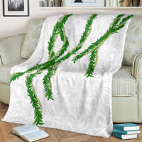 Hawaii Maile Lei Blanket Aloha White Color LT03 - Polynesian Pride