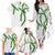 Hawaii Maile Lei Family Matching Off The Shoulder Long Sleeve Dress and Hawaiian Shirt Aloha White Color