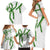 Hawaii Maile Lei Family Matching Short Sleeve Bodycon Dress and Hawaiian Shirt Aloha White Color