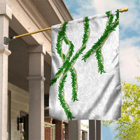 Hawaii Maile Lei Garden Flag Aloha White Color LT03 House Flag White - Polynesian Pride