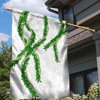 Hawaii Maile Lei Garden Flag Aloha White Color LT03 - Polynesian Pride