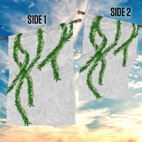 Hawaii Maile Lei Garden Flag Aloha White Color LT03 - Polynesian Pride