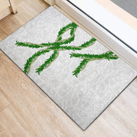 Hawaii Maile Lei Rubber Doormat Aloha White Color LT03 - Polynesian Pride