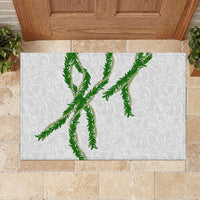 Hawaii Maile Lei Rubber Doormat Aloha White Color LT03 - Polynesian Pride
